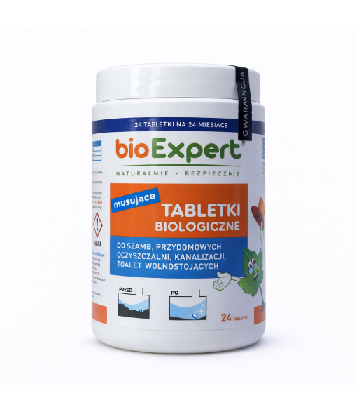 BIOEXPERT Tabletki do szamba i oczyszczalni  24szt.