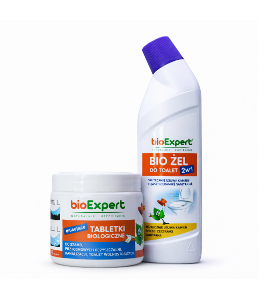 Bioexpert tabletki biologiczne 12 tabletek+Wc żel