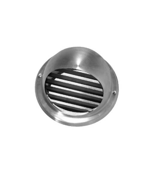 WENTYLACJA Czerpnia/wyrzutnia chromoniklowana z osłoną