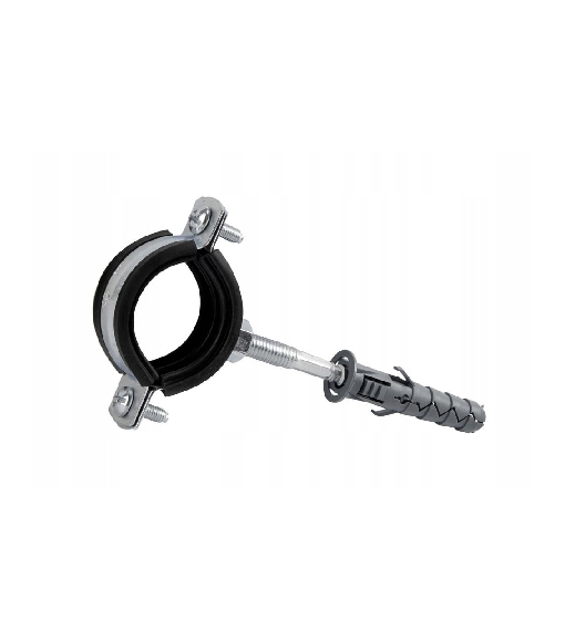 Uchwyt stalowy pojedynczy z gumą