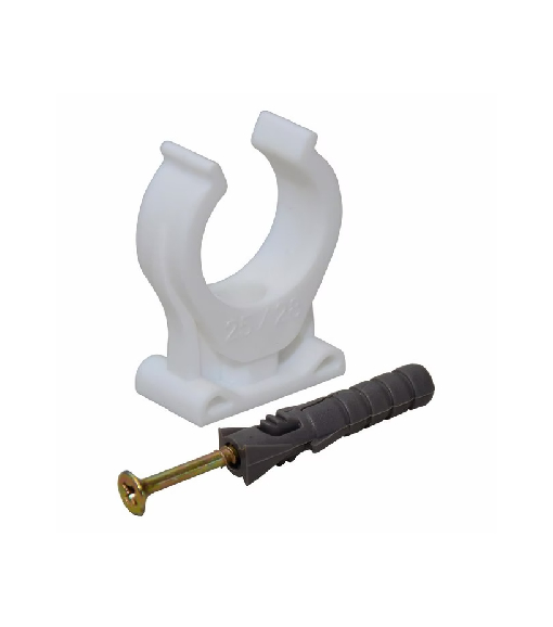 Uchwyt biały plastikowy pojedynczy