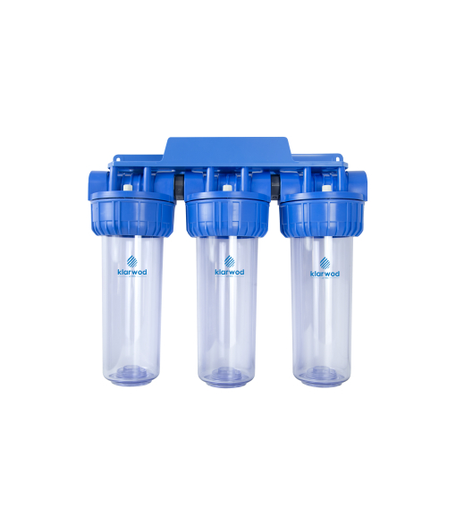 Obudowa filtra do wody potrójna 10" 3/4 GW komplet płytka + klucz