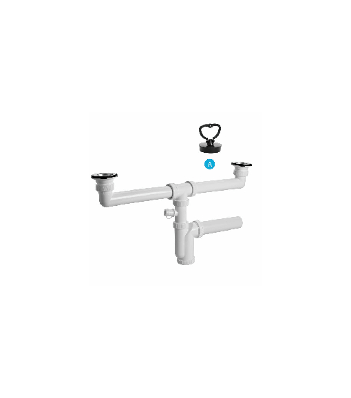 Syfon butelkowy zlewozmywaka podwójny ET10450