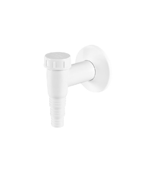 Syfon natynkowy do pralki biały