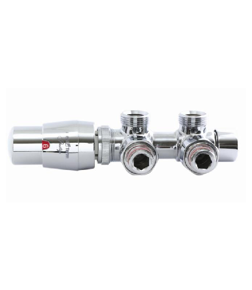 VARIO TERM Zestaw zawór VK + głowica prawa chrom VARIO