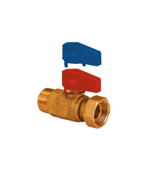 Zawór kulowy motylek 1/2" GW/GZ niebieski/czerwony